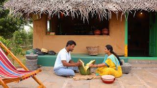 JACKFRUIT Cutting Eating & Cooking In Village House  Poli  Curry  The Traditional Life