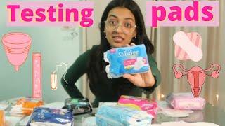 *Trying* Out Different Sanitary Pads  Stayfree Whisper Sofy etc.  Yashasvi Rajpoot 