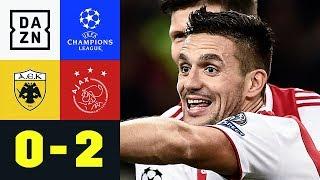 Dusan Tadic ballert Ajax in die K.o.-Runde AEK - Ajax Amsterdam 02  Champions League  Highlights