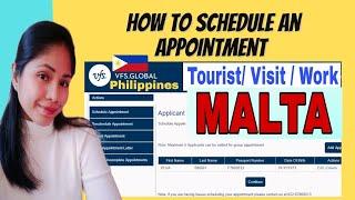 VFS Global How to Book an Appointment for  MALTA Visa - 2023 #maltaworkvisadocuments