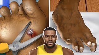 ASMR Animation Pulling nails out of Lebron Jamess soles  WOW Brain Satisfying Toenail