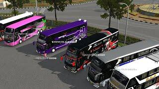 Konvoi Mabar Bussid Jambi Palembang Bus Bimasena SDD Kamera Penumpang - Bus Simulator Indonesia