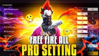 Free Fire Control Settings  Free Fire Pro Settings 2024 Sensitivity  Khuni Gamers