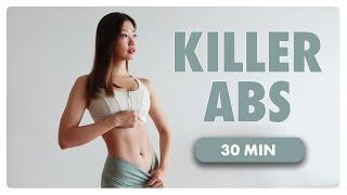 30 min Killer Abs  & Belly Burn Lower Upper Side Inner Core  30-Day Sweaty 30 Challenge  Emi