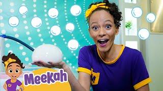 Meekah Plays With Bubbles At Bubble Pop  Blippi and Meekah  Educational Videos for Kids