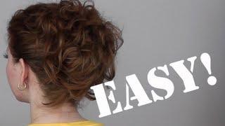 Hair Tutorial A Quick Easy and Messy Updo for Curly Hair