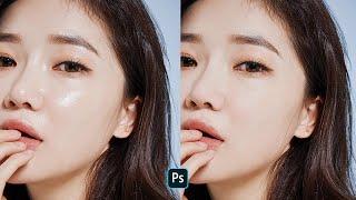 How to fix oily skin just 2 minutes on photoshop