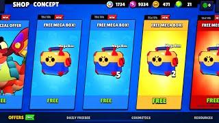 MORE FREE MEGA BOX and GIFTSbrawl stars