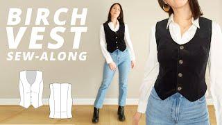 Lined Vest with Facings Sew-along  Pattern Scout Birch Vest Sewing Pattern and Tutorial