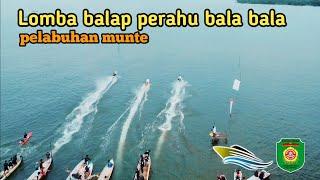 lomba perahu bala bala Munte .hari pertama view drone 23 Juli 2022