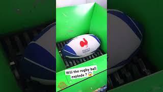 Will the rugby ball explode ?  #shreddermachine #asmr #satisfying #oddlysatisfying #experiment