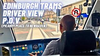 EDINBURGH Trams Picardy Place to Newhaven Full Driver View POV 4K HDR