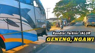 Kondisi Jalur Bus Sugeng Rahayu Vs Bus Eka Di Geneng Ngawi