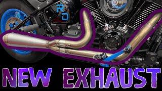 Jackpot Riot RTX 2-1 Exhaust INSTALL on my M8 Softail FXLRS