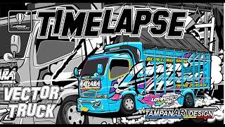 VECTOR ART TRUCK CANTER KEREN TERBARU  TAMPAN ART DESIGN #coreldrawx7