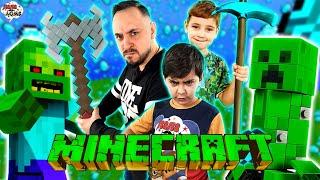 ПАПА РОБ И ЯРИК В ШКОЛЕ МАЙНКРАФТ + ПАПА РОБ И ЭРИК ИГРАЮТ В MINECRAFT НА ПАПА ДОМА