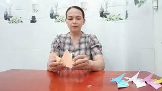 GẤP CON RỒNG CÁNH DƠI SIÊU DỄ TẶNG TRAI VUI CHƠI BẰNG GIẤY MÀU KEM MẪU 06