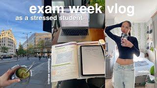 realistic exam week vlog as a stressed student cramming productivity and coffee