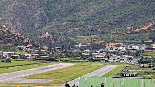 Heart-Stopping Airbus Landing at the Worlds Most Treacherous Airport Paro International Airport