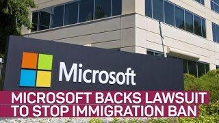 Microsoft joins suit to stop immigration ban other tech firms to follow CNET News