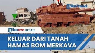 Detik-detik Hamas Muncul dari Dalam Tanah Ledakkan Tank Merkava di Rafah dari Jarak Dekat