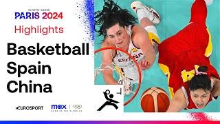 NAIL-BITING FINISH   Spain vs China  Womens Basketball  Paris 2024 Olympics  #Paris2024