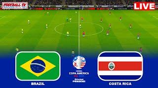 BRAZIL vs COSTA RICA 2024 - COPA AMERICA  Full Match 2024  PES Gameplay  AO VIVO