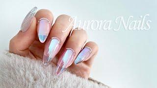 셀프네일ENG 오래 고민했다 극강의 영롱함 오로라네일  얼음네일  유리알네일  Aurora nails  Ice nails  Glass nails  필름네일