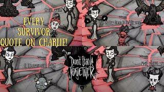 All 19 NEW Character Quotes For CHARLIE - Terrors Below Update - Dont Starve Together