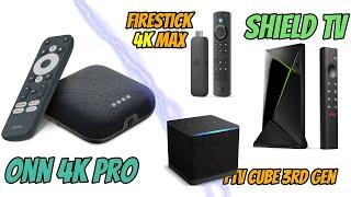 Onn 4K Pro vs The Firestick 4k Max Nvidia Shield Fire TV Cube BENCHMARK Which Is More Powerful?