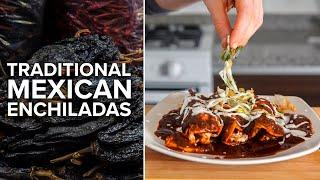 Enchiladas are made differently down in Mexico  Enchiladas Rojas