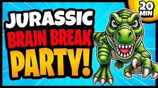 Jurassic Brain Break Party  Dinosaurs  Brain Breaks for Kids  Just Dance  Danny Go