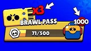 ОТКРЫВАЮ ТРОЙНОЙ BRAWL PASS МИРОВОЙ РЕКОРД БРАВЛ СТАРС  1 ГЕМ = 100 ЛАЙКОВ