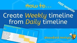 How to  Daily to Weekly  Timeline  Gantt  Google Sheets  Excel