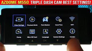 Azdome M550 Dash Cam Full Menu & Best Settings 4K 2K HD GPS Park Mode Night Vision & WIFI App