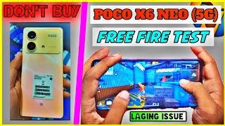POCO X6 NEO 5G FREE FIRE TEST  poco x6 neo 5g free fire gameplay + Heating + Battery Drain Test.