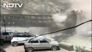 Video Himachal Bridge Hit By Boulders Rolling Down Hill 9 Tourists Dead