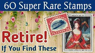 Super Rare Stamps - Big Fortune  If You Have These  60 Most Expensive Stamps Ever Sold