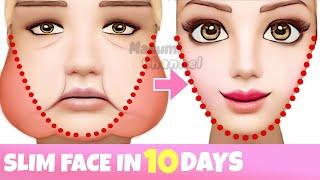 SLIM FACE EXERCISE  Reduce Chubby Cheeks Double Chin Get Sharp Jawline Lift Up Your Face
