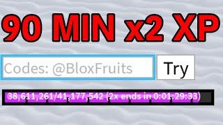 NEW SECRET CODE give 90 minute x2 xp boost.. Blox Fruits
