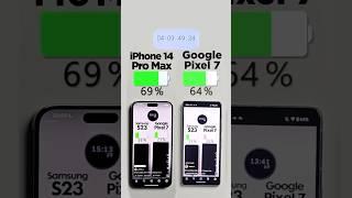 iPhone 14 Pro Max vs. Pixel 7 Battery Test Subscribe for more 