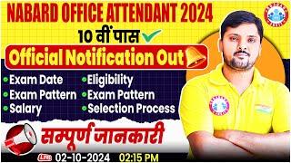 NABARD Office Attendant 2024  NABARD Official Notification Out Exam DateEligibility by Rohit Sir