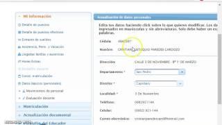 Cómo actualizar datos personales en SIGMEC