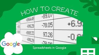 How to create spreadsheets in Google