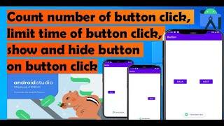 count number of button click limit time of button click show and hide button click in android