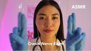 ASMR - cranial nerve exam roleplay  soft spoken medical latex glove light bahasa melayu