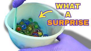 Watch What Happens When You Add Marbles to Resin - Unbelievable
