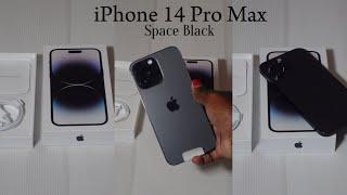 iPhone 14 Pro Max Space Black  512GB aesthetic unboxing  camera testing+ set up