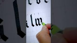 How to write a SIMPLE blackletter calligraphy m