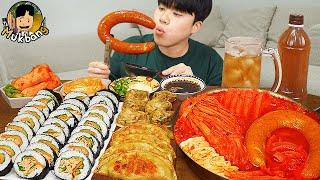 ASMR MUKBANG 직접 만든 열라면 김밥 만두 김치 먹방 RAMYEON & KIMBAP MUKBANG EATING SOUND
